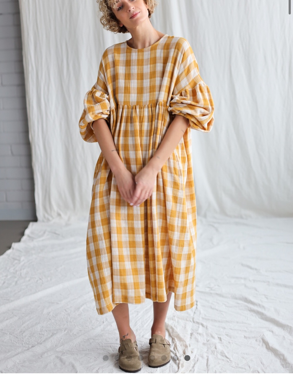 OFFON, Greta dress in double gauze